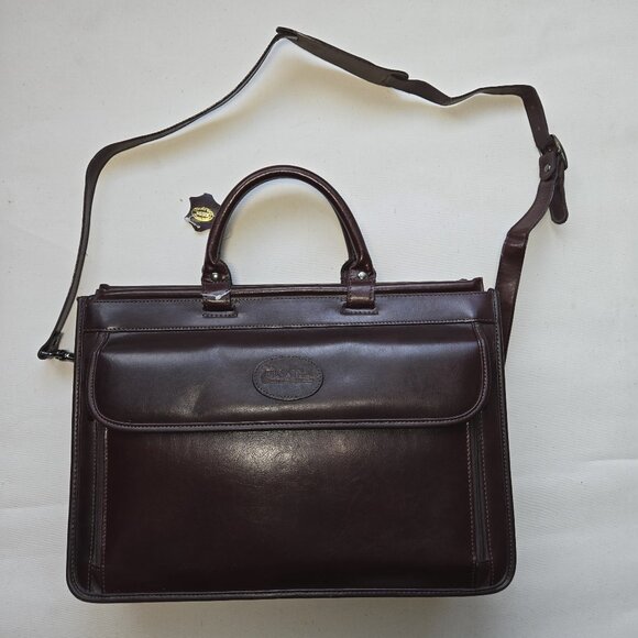 Bugatti Brown Leather Briefcase - Picture 3 of 16